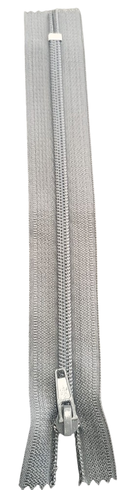 CIERRE NYLON COLOR GRIS 20CM — MKS Mercería