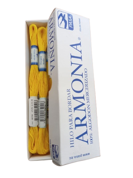 HILO PASA PARA BORDAR MADEJA COLOR AMARILLO CLARO — MKS Mercería