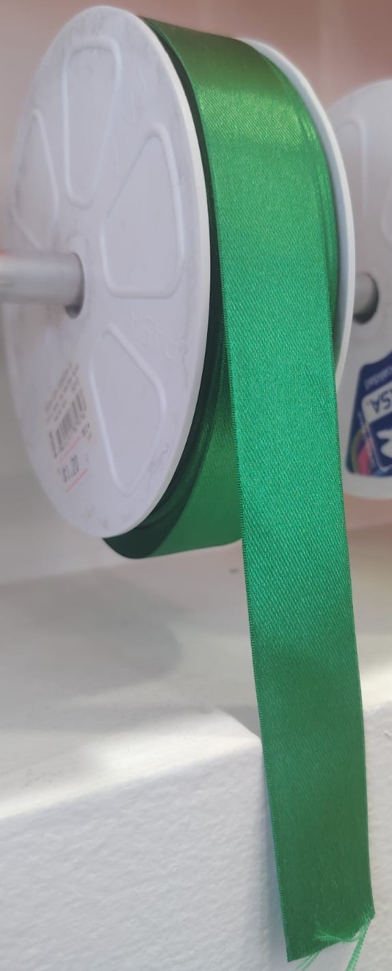 CINTA RASO PASA 2.4CM COLOR VERDE MUSGO X METRO — MKS Mercería