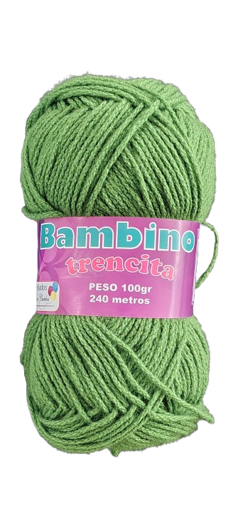 Lana Bambino Trencita 100gr Color Verde — MKS Mercería