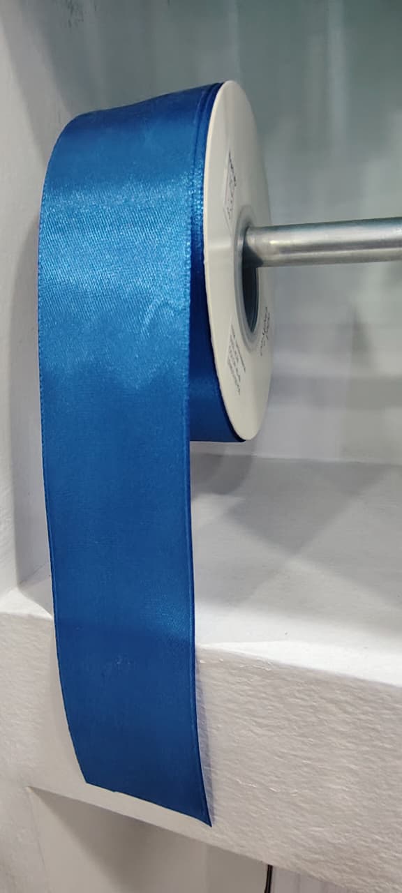 CINTA SATIN GENERICA 4.00CM COLOR AZUL ELECTRICO X METRO — MKS Mercería