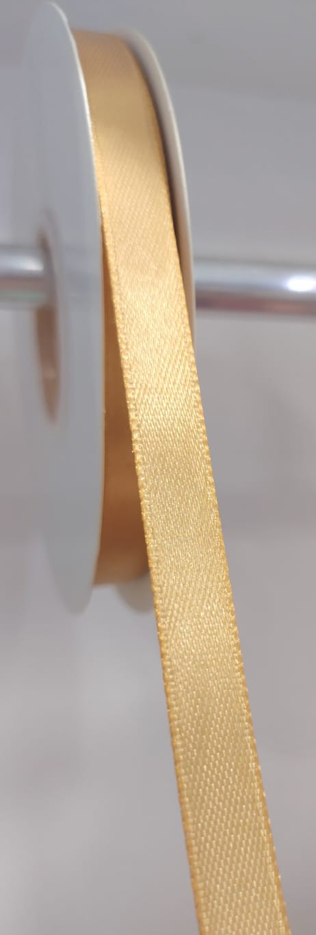 CINTA SATIN GENERICA 1CM COLOR DORADO X METRO — MKS Mercería