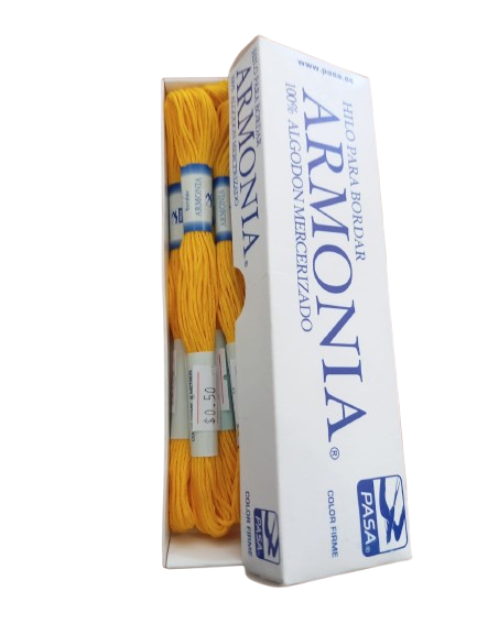 HILO PASA PARA BORDAR MADEJA COLOR CANARIO — MKS Mercería