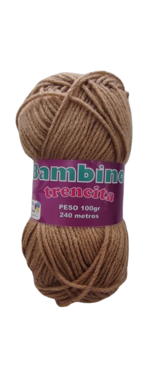 Lana Bambino Trencita 100gr Cafe Claro — MKS Mercería