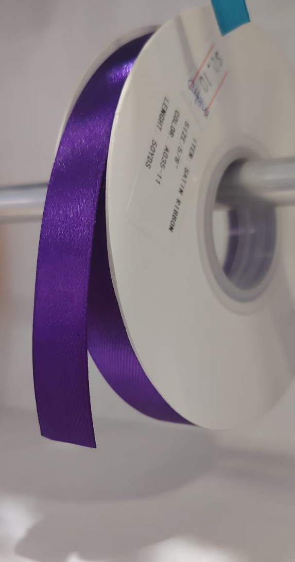 CINTA SATIN GENERICA 1.5CM COLOR MORADO X METRO — MKS Mercería