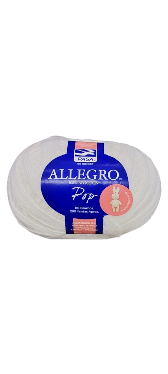 Allegro Pop 80gr Pasa Color Blanco — MKS Mercería