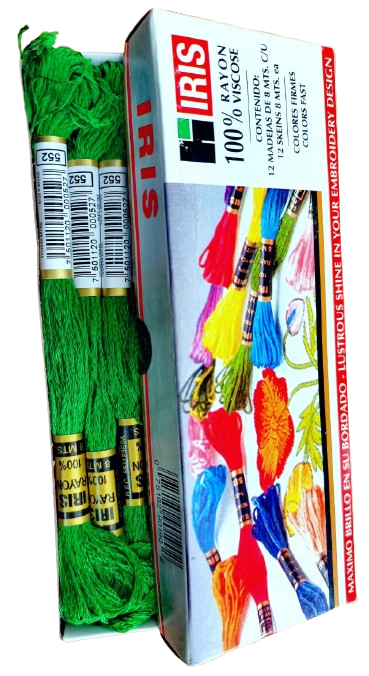 Hilo Iris Para Bordar Madeja Color Verde Manzana — MKS Mercería