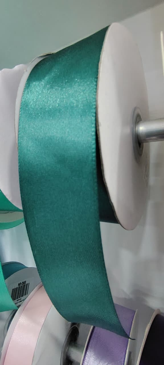 CINTA SATIN GENERICA 4.00CM COLOR VERDE BOTELLA X METRO — MKS Mercería