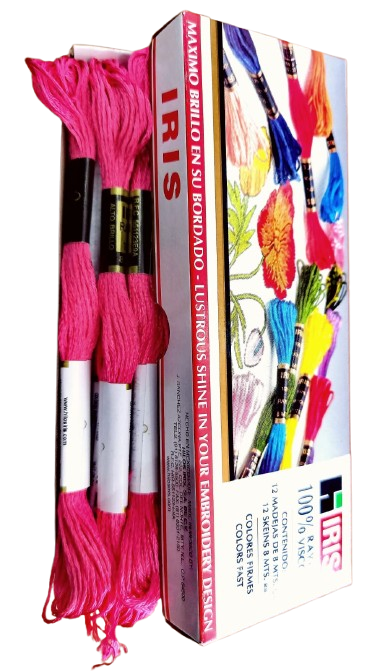 Hilo Iris Para Bordar Madeja Color Fucsia — MKS Mercería