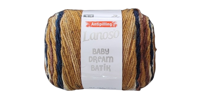 LANOSO BABY DREAM BATIK TONOS CAFES 100GR — MKS Mercería