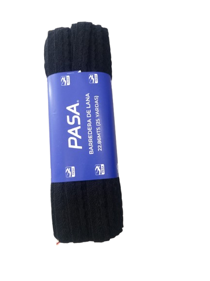 BARREDERA NEGRO X PIEZA 22.86 MT — MKS Mercería