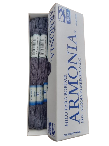 HILO PASA PARA BORDAR MADEJA COLOR GRIS — MKS Mercería