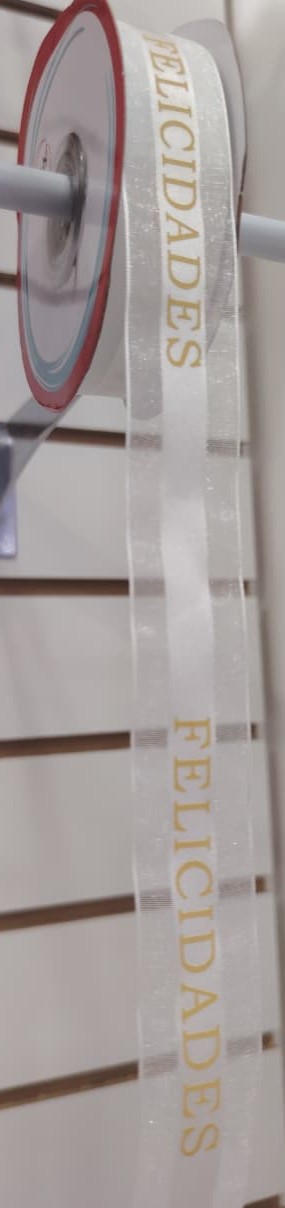 CINTA DECORATIVA BLANCA “ HAPPY BIRTHDAY” 2.5MM X METRO — MKS Mercería