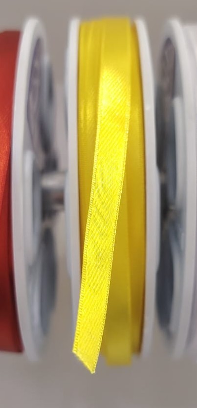 CINTA RASO PASA 0.6CM COLOR AMARILLO X METRO — MKS Mercería