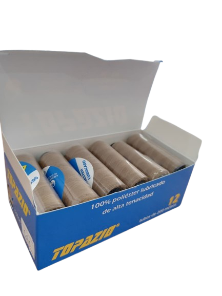CAJA X 12 HILO TOPAZIO VARIOS COLORES 200 METROS — MKS Mercería