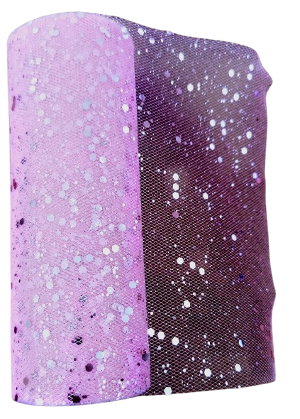 Tul Escarchado Rosa