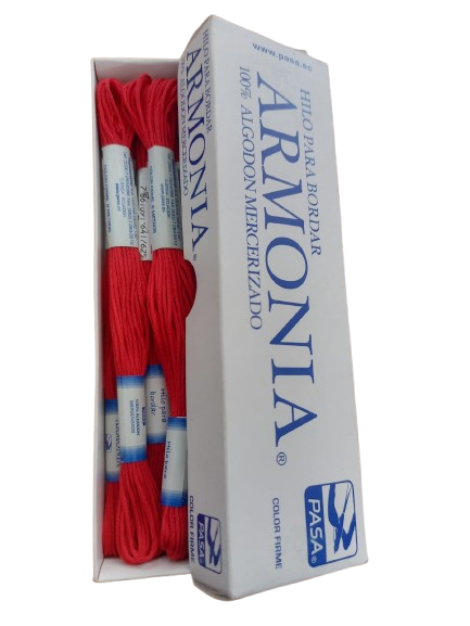 HILO PASA PARA BORDAR MADEJA COLOR ROJO — MKS Mercería