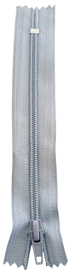 CIERRE NYLON COLOR GRIS RATON 15CM — MKS Mercería