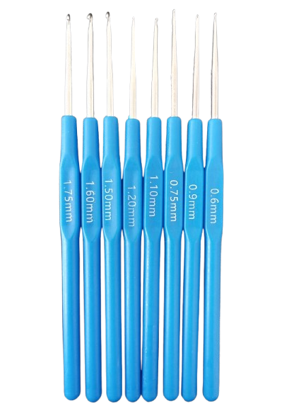 CRPCHET MANGO CAUCHO 1.75, 1.6, 1.5, 1.20, 1.10, 0.75, 0.9, 0.6 — MKS Mercería