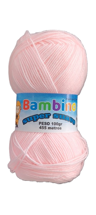 Lana Bambino Bebe  Llano Color Rosado 100gr — MKS Mercería