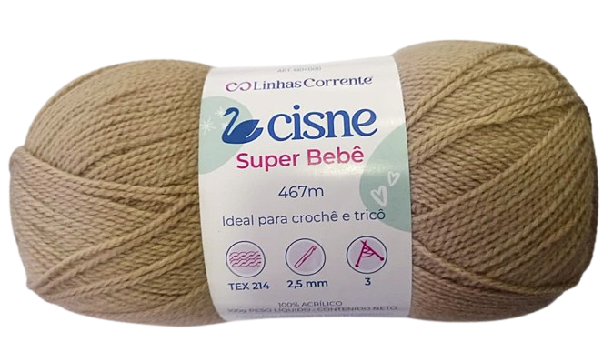 LANA CISNE SUPER BEBE CAFE 100GR — MKS Mercería