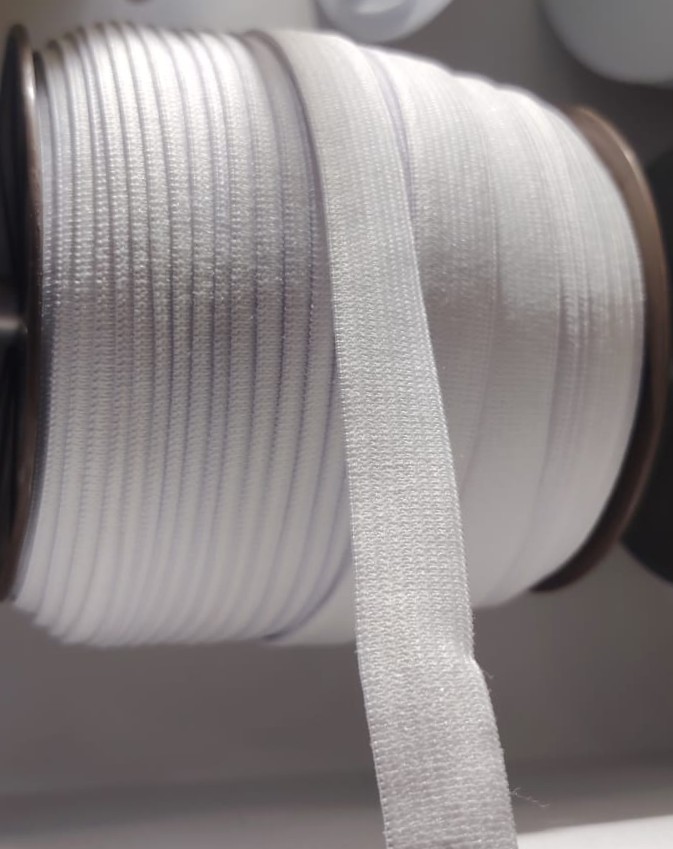 ELASTICO 1.5CM COLOR BLANCO SEMIREFORZADO ROLLO 50 YARDAS — MKS Mercería