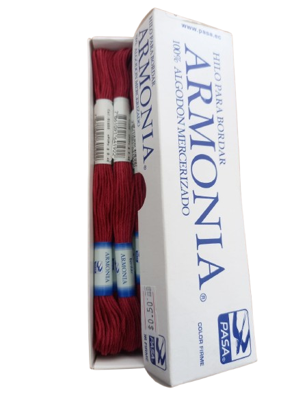HILO PASA PARA BORDAR MADEJA COLOR VINO — MKS Mercería