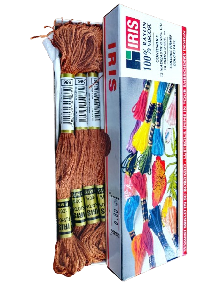 Hilo Iris Para Bordar Madeja Color Cafe Claro — MKS Mercería