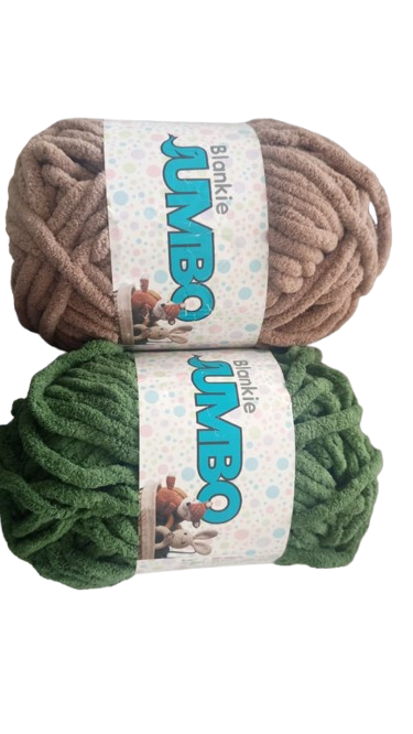 LANA JUMBO COLOR VERDE Y CAFE 300GR — MKS Mercería