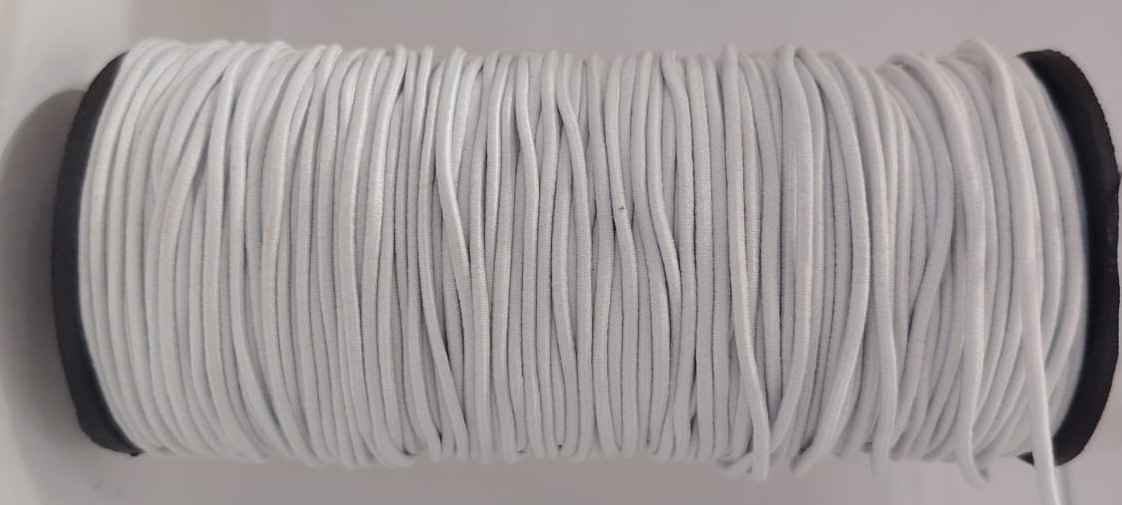CORDON ELASTICO 2.0MM COLOR BLANCO CAUCHO X METRO — MKS Mercería