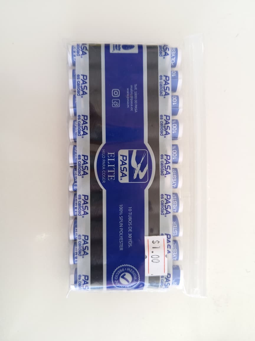 HILO PASA PACKX10 B/N — MKS Mercería