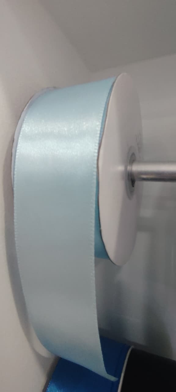 CINTA SATIN GENERICA 4.00CM COLOR  AZUL BEBE X METRO — MKS Mercería