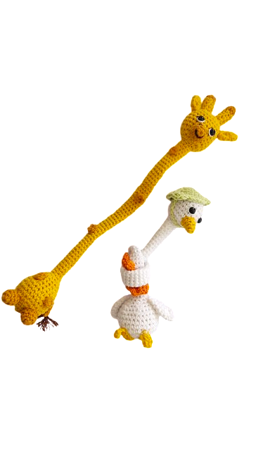 JIRAFA O PATO TEJIDO A CROCHET PARA CARTERAS — MKS Mercería