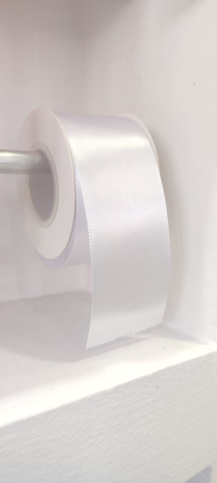 CINTA SATIN GENERICA 5.00CM COLOR BLANCO X METRO — MKS Mercería