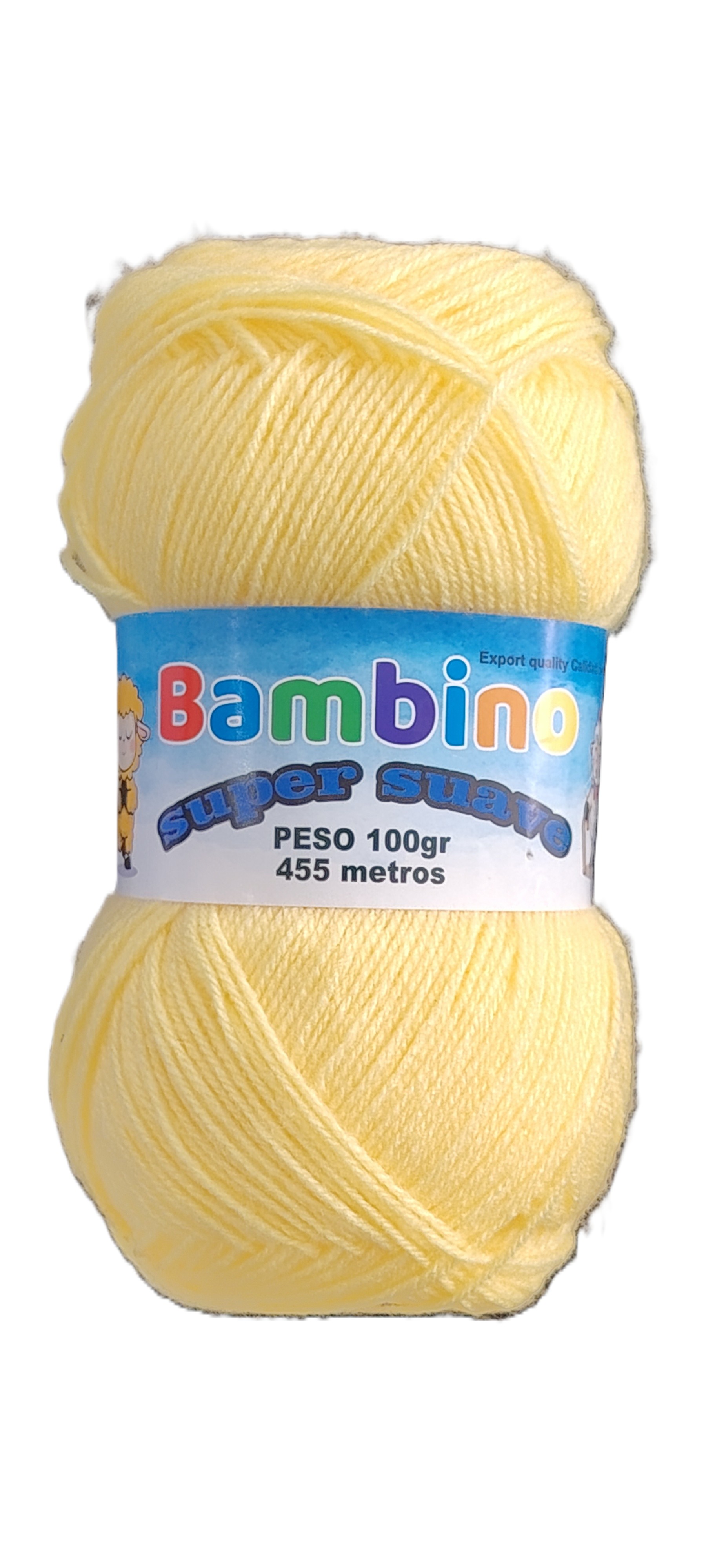Lana Bambino Bebe Llano Color  Amarilla 100gr — MKS Mercería
