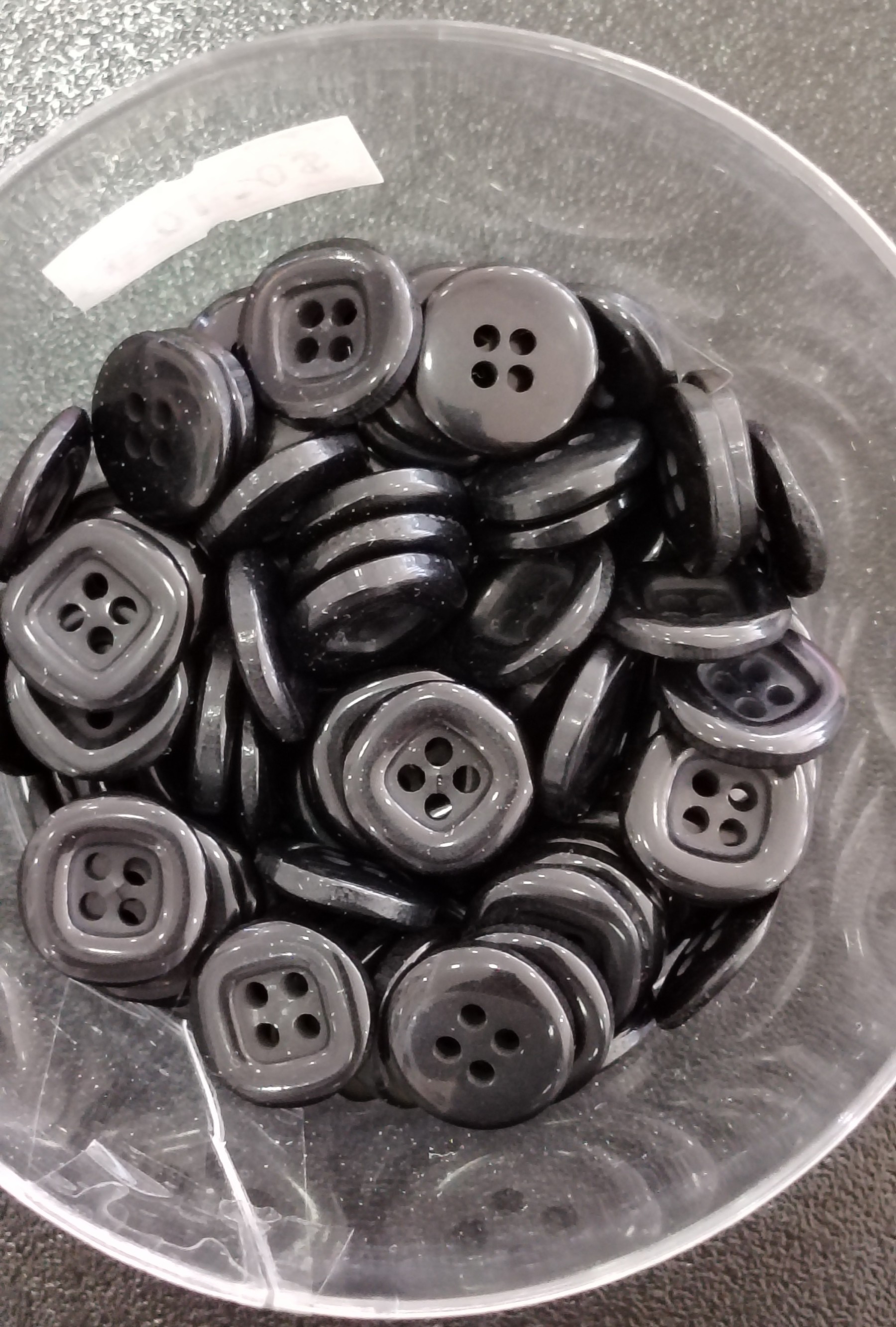 BOTON NEGRO OVALADO — MKS Mercería