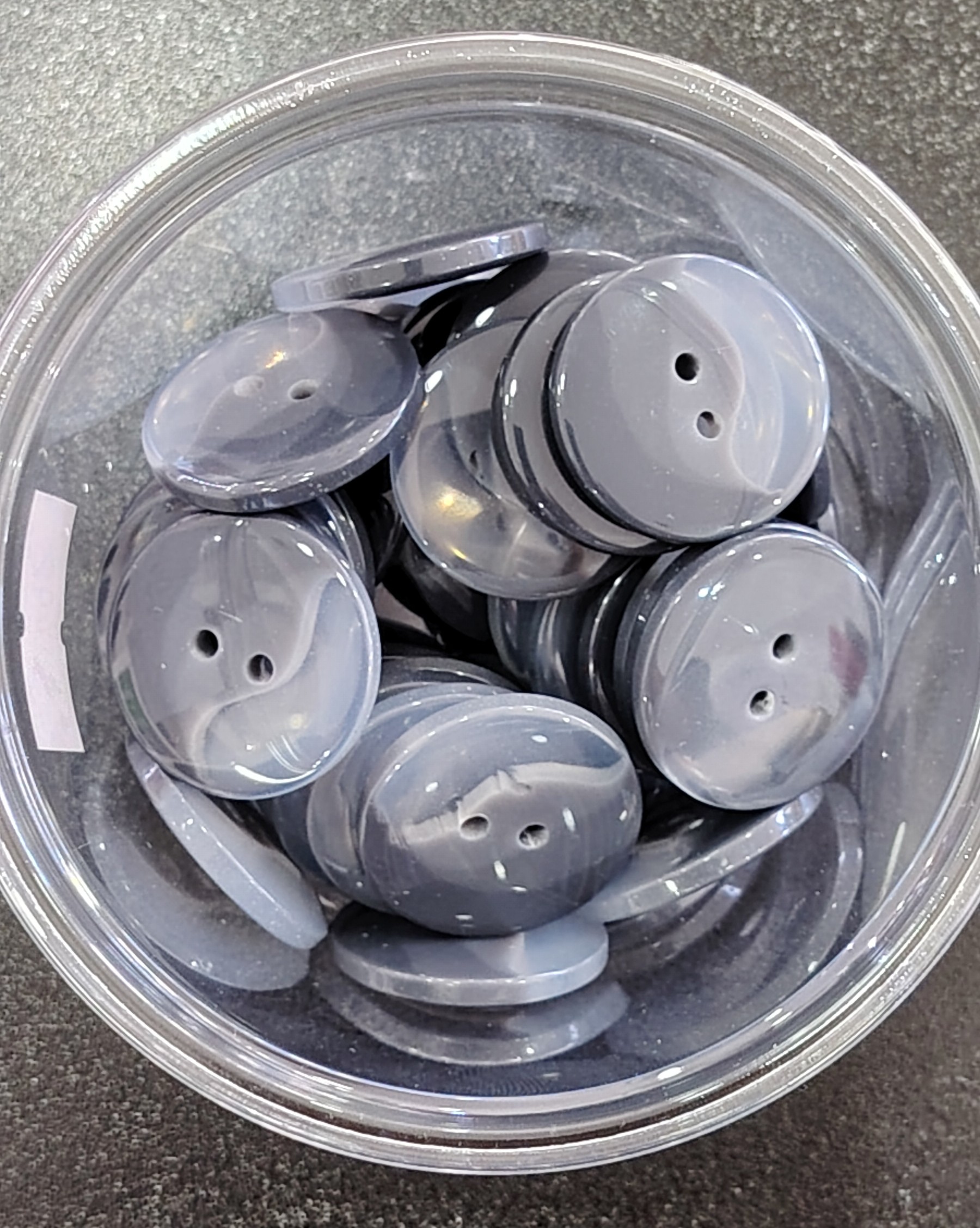 BOTON GRANDE ACRILICO DEGRADADO GRIS — MKS Mercería