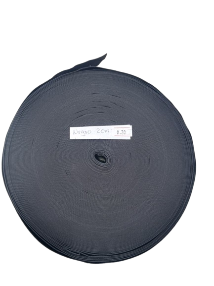 ELÁSTICO 2CM NEGRO REFORZADO X METRO — MKS Mercería