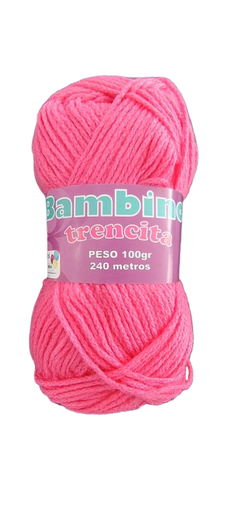 Lana Bambino Trencita 100gr Color Fresa — MKS Mercería