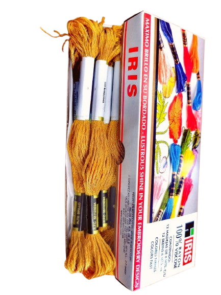 Hilo Iris Para Bordar Madeja Color Mostaza — MKS Mercería