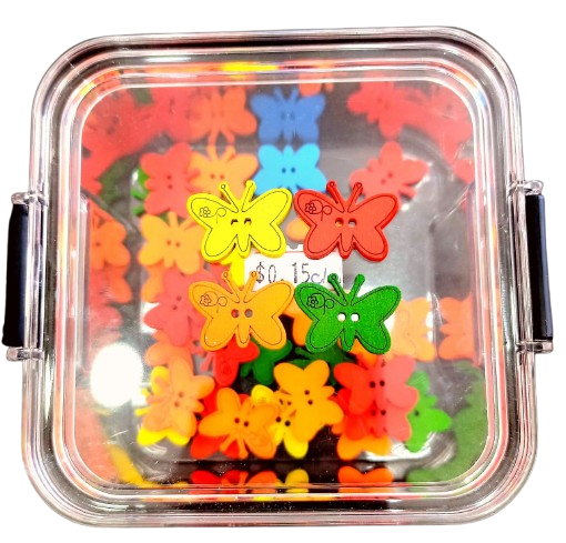 MARIPOSAS DECORATIVAS DE MADERA VARIOS COLORES — MKS Mercería