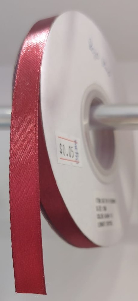 CINTA SATIN GENERICA 1CM COLOR VINO X METRO — MKS Mercería
