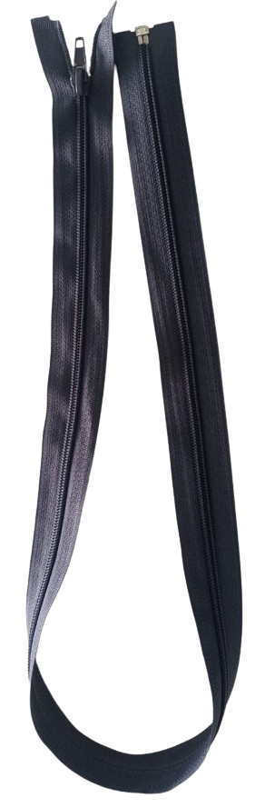 CIERRE NYLON PARA CHOMPA 80CM NEGRO — MKS Mercería