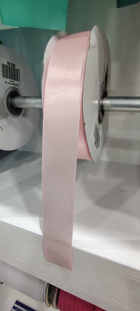 CINTA SATIN GENERICA 1CM COLOR ROSADO BEBE X METRO — MKS Mercería