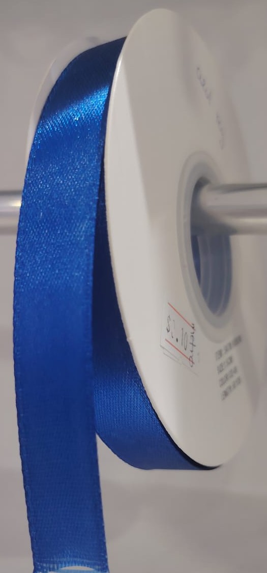 CINTA SATIN GENERICA 1.5CM COLOR AZUL REY X METRO — MKS Mercería
