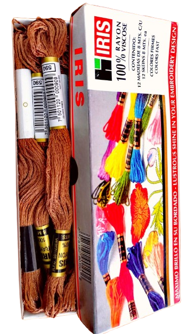 Hilo Iris Para Bordar Madeja Color CastaÑo — MKS Mercería