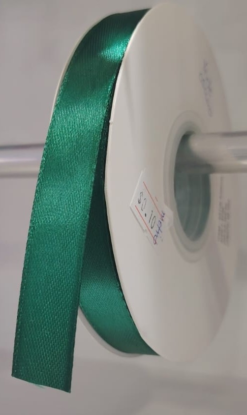 CINTA SATIN GENERICA 1.5CM COLOR VERDE OSCURO  X METRO — MKS Mercería