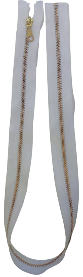 CIERRE METALICO PARA CHOMPA 80CM BLANCO — MKS Mercería