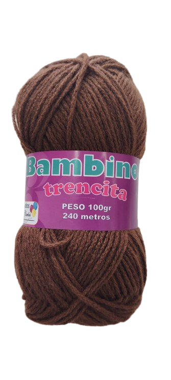Lana Bambino Trencita 100gr  Cafe — MKS Mercería