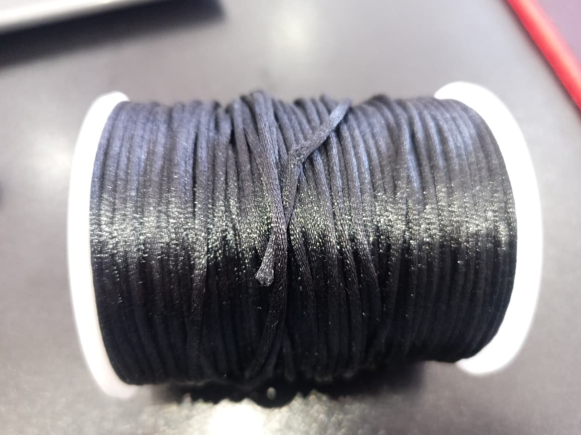 CORDON COLA DE RATA 2MM NEGRO — MKS Mercería